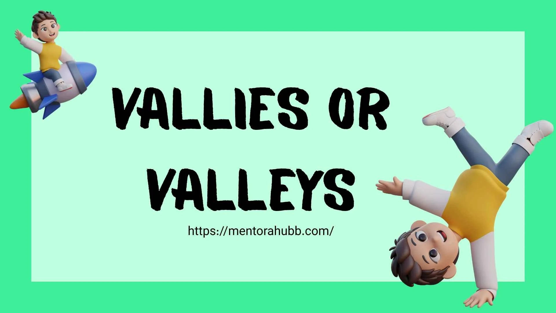 vallies or valleys
